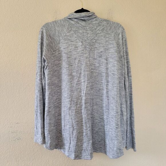 Athleta Nirvana Wear Two Ways Wrap Gray Heather Cardigan Sweater Size Small - Picture 6 of 6